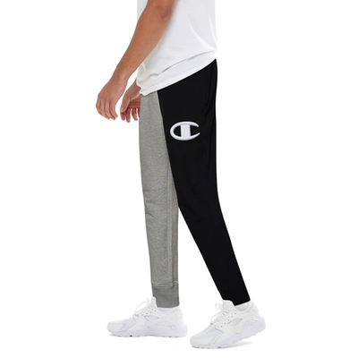 Champion Reverse Weave Colorblock Jogger Pant In Black/oxford Grey/white