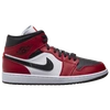 Jordan Air  1 Mid Chicago Black Toe In Black/gym Red/white
