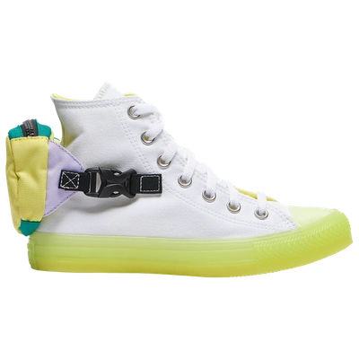 Converse All Star Hi In White/volt Glow/white