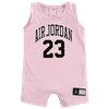 Jordan Girls  23 Jersey Romper In Pink/black