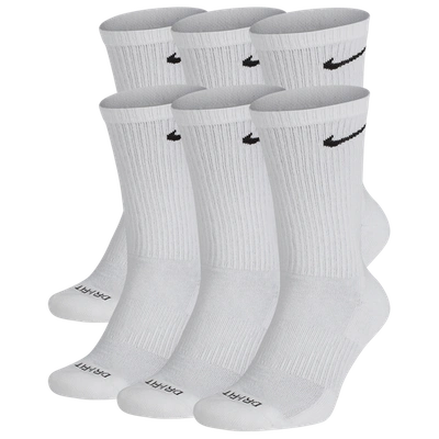 Nike Everyday Plus Cushioned Training Crew Socks, Pack Of 3 In White/black