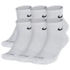 Nike Unisex Everyday Plus Cushioned Training Ankle Socks 6 Pairs In White/black