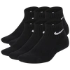 Nike Kids' 6-pack Everyday Cushioned No-show Training Socks In Black/white