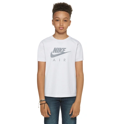Nike Kids' Boys  Air Logo T-shirt In White/silver