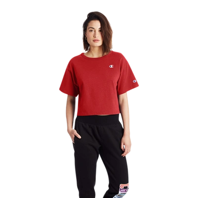 Champion Heritage Cropped T-shirt In Sepia Red