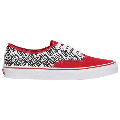 Vans Authentic Sneakers In Red/white/black