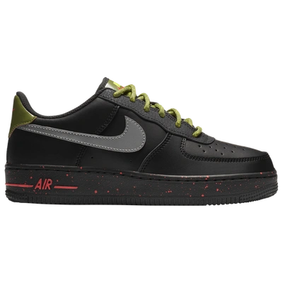 Nike Kids' Boys  Air Force 1 Low In Black/metallic Silver/dark Smoke Grey