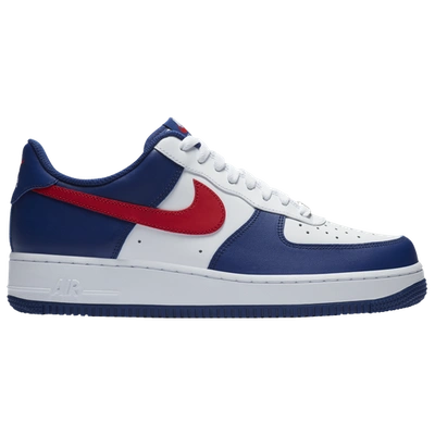 Nike Air Force 1 Low In White/university Red/deep Royal
