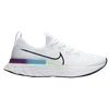 Nike Men's React Infinity Run Flyknit Running Sneakers From Finish Line In White/black/vapor Green