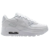 Nike Air Max 90 Leather Sneakers In White/white/met Silver