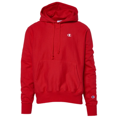 Champion Reverse Weave(r) All Over Logo Hoodie In Team Red Scarlet/red