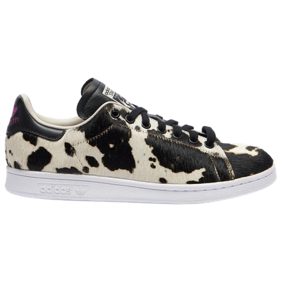 Adidas Originals Stan Smith In Core Black/clear Brown/vivid Pink