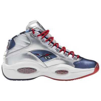 Reebok Question Mid X Adidas Harden In Metallic Silver/blue/red