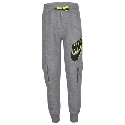 Nike Kids' Boys  Club Full-zip Jogger In Gray/volt