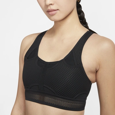 Nike Womens   Swoosh Ultrabreathe Bra In Black/black