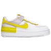 Nike Air Force 1 Shadow Sneakers In White And Yellow In White/yellow/purple