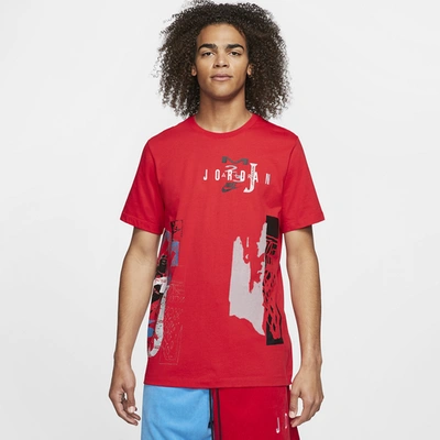 Jordan Dna Sport T-shirt In Univeristy Red/gray