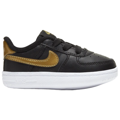 20th Century Fox Kids' Boys Nike Air Force One Crib In Black/metallic Gold