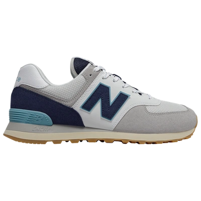 New Balance Mens  574 In White/navy/blue
