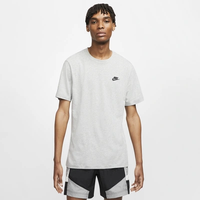 Nike Mens  Nsw Club T-shirt In Dark Grey Heather/black