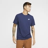 Nike Sportswear Club Tee In Midnight Navy/white At Urban Outfitters In Midnight Navy/white