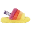 Ugg Fluff Yeah Shearling Sandals In Yellow/rainbow