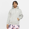 Nike Sportswear Club Logo-embroidered Cotton-blend Jersey Zip-up Hoodie In Dark Grey Heather/white