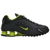 Nike Shox R4 Big Kids' Shoe In Black/volt