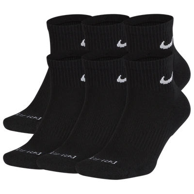 NIKE MENS NIKE 6 PACK DRI-FIT PLUS QUARTER SOCKS,888408261076