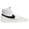 Nike Blazer Mid Suede-trimmed Leather High-top Sneakers In White/black/sail