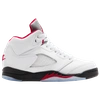 Jordan Air  5 Retro Sneakers In True White/fire Red/black