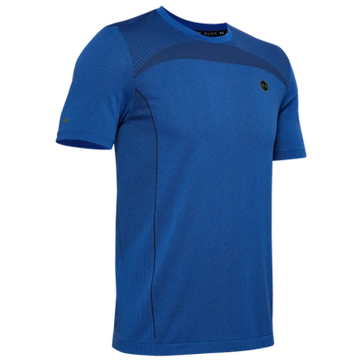 Under Armour Rush Seamless Hg Fitted T-shirt In Versa Blue/black