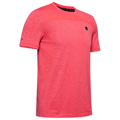 Under Armour Rush Seamless Hg Fitted T-shirt In Rush Red/black