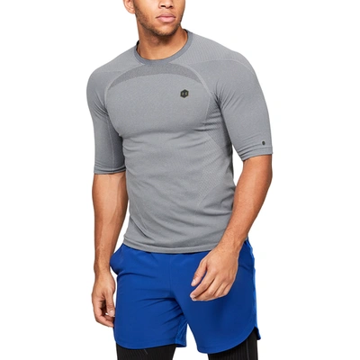 Under Armour Rush Hg Seamless Compression T-shirt In Pitch Grey/black