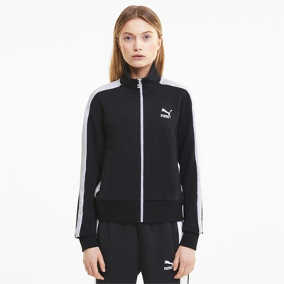 Puma Women's Classic T7 Relaxed Track Jacket In Black/white