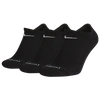 Nike Dri-fit Half-cushion No-show Socks 3-pack In Black/white