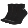 Nike Dri-fit Cushion Quarter Socks 3-pack In Black/white