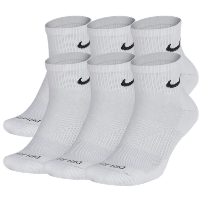 Nike Unisex Everyday Plus Cushioned Training Ankle Socks 6 Pairs In White/black