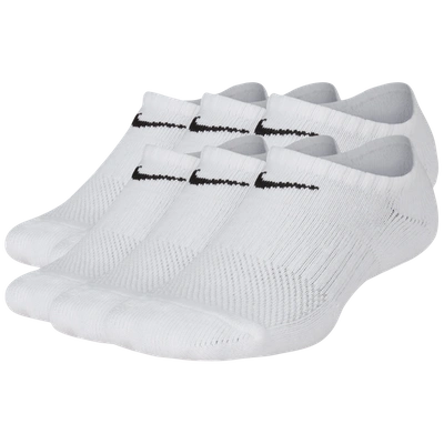 Nike Performance Cushioned No-show Kids' Training Socks In White,black