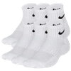 Nike Everyday Kids' Cushioned Ankle Socks (6 Pairs) In White/black