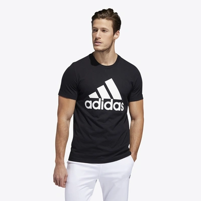 Adidas Athletics Badge Of Sport T-shirt In Black/white