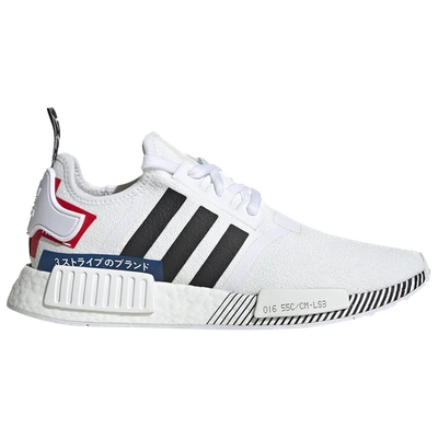 Adidas Originals Nmd R1 In White/black/lush Blue