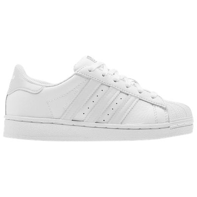 Adidas Originals Kids' Boys  Superstar In White/white/white