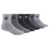 Adidas Originals Originals Trefoil Assorted 6-pack Socks In Black/grey