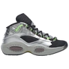 Reebok Question Mid X Minions In Silver Metallic/black/scarlet