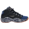 Reebok Question Mid Sneakers In Black In Black/collegiate Navy/grey