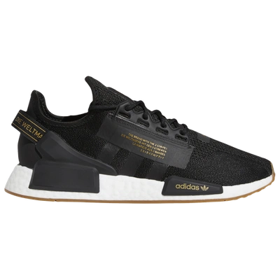 Adidas Originals Nmd R1.v2 In Black/gold Metallic/gum