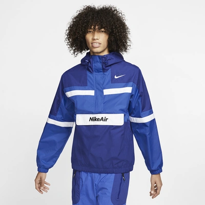 Nike air woven jacket blue sale