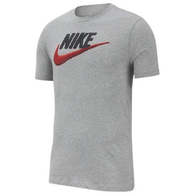 Nike Logo-print Cotton-jersey T-shirt In Grey