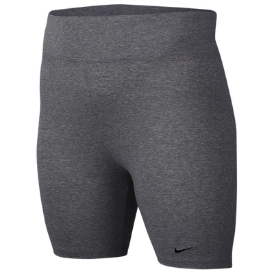 Nike Plus Size Leg-a-see Bike Shorts In Dark Grey Heather/black